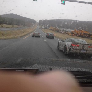 3 corvette stingrays with vinyl wrap