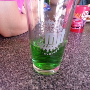 Green beer in my metal tech pint glass Happy St Patricks day TW