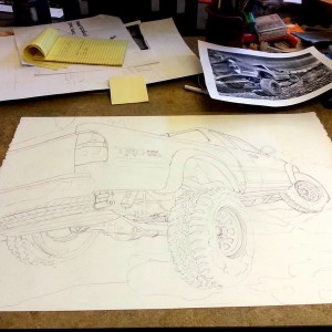 example sketch of a painting