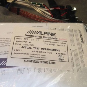 Alpine PDX-V9 output power