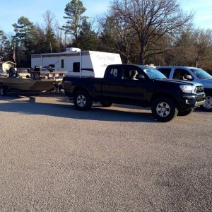 Pulled the boat out for my brother so we can do some bow fishing over sprin