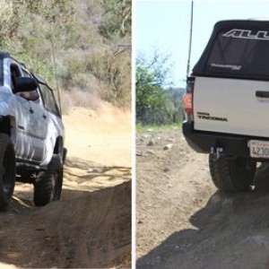 2014 tacoma white all pro allpro bumpers sliders skids