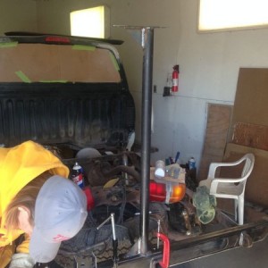 Building some crossfit equipment. A RAT bumper works perfectly as a jig.
