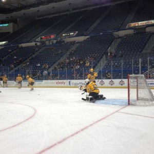 Watching Subban warm up