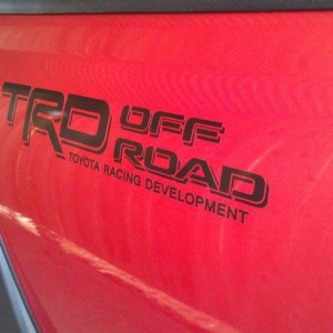 TRD decal , 4WD emblem