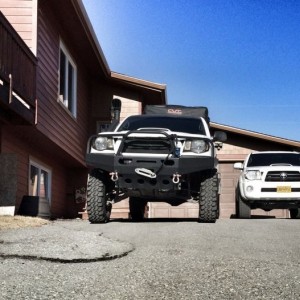 My dad asked me to take a picture of our trucks next eachother. He shouldn&