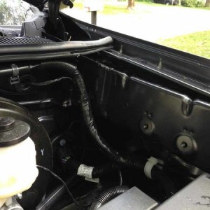 Drivers side view of screws