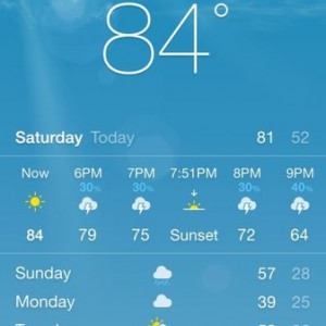 Finally it warms up for a day.