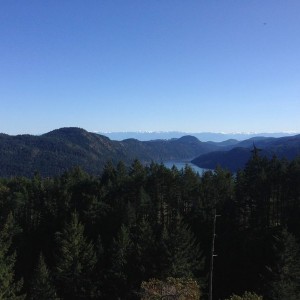 Nice day today , view from the Malahat summit down towards the Olympic Moun