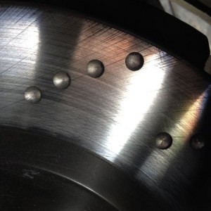 All these diagonal lines normal for new brakes?