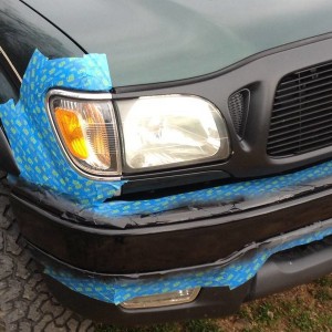 Taping up turn signal trim