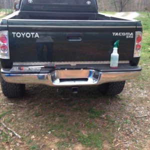 Cleaning up bumper and before shot