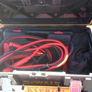 Jumper cables ended up fitting too.