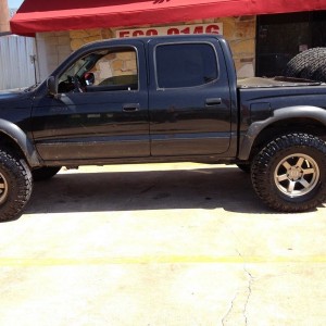 Best pic I could get of the new tires. I was in a hurry.