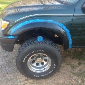 Left fender flare in progress