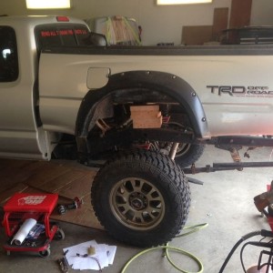 Changing the fuel pump.