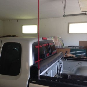 Mounting the cb antenna.
