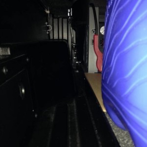 Picture down the side of the closed bed slide