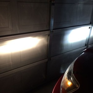 Left side is a halogen, right side is LED