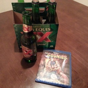 Fiance got beer and The Goonies in blu ray while out running errands. :D