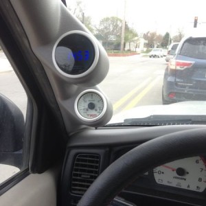 The blue is easy to read.