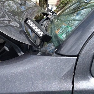 Bracket hood open