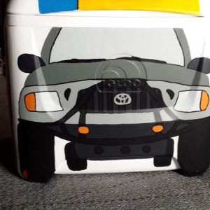 Yup. This girls definitely a keeper. Painted a cooler for the trip to Vail.