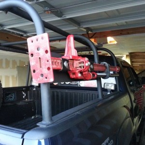 Moved my hi lift from the bed to the bed rack