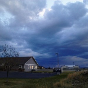 Out walking...hope that's not rain!