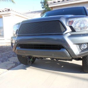 Color matched lower grill and fog bezels