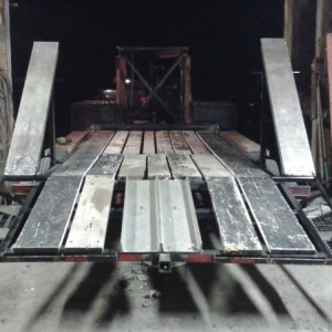 Car trailer with duel rti ramps
