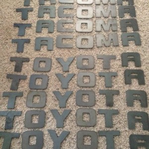 More sets of letters cut.