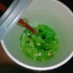 Green apple slush with nerds from sonics