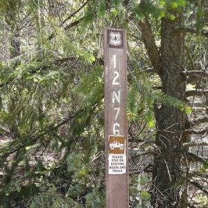 Slate Mtn - forest road sign