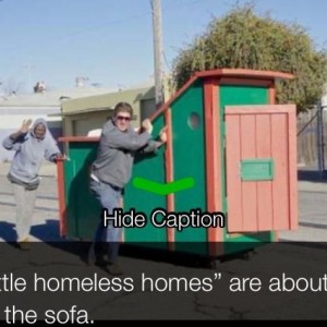 This was on the chive.. So he made doghouses for homeless people?