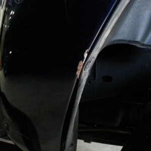 Flare was messed up for a while. Rubbed the paint off the fender. The flare