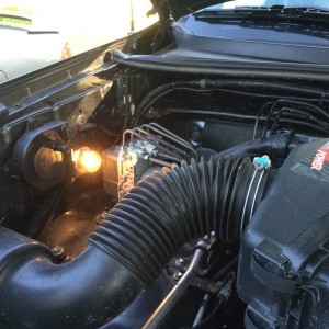 NOS GMC Under hood reel light installed