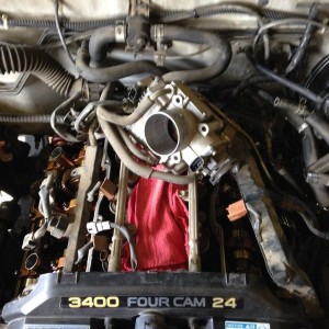 Pretty much at the farthest point down. Clean, rehab and reinstall from her