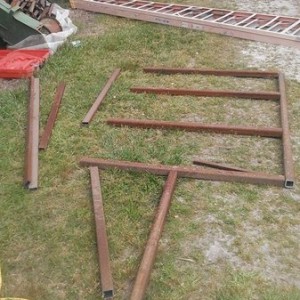 Cutting the steel for my trailer build