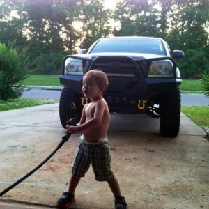Playing with daddy's mig gun