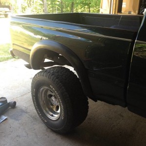 Passenger side lifted