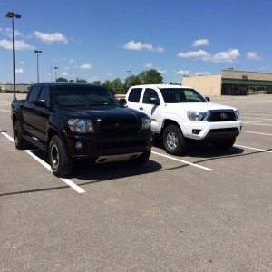 Tacomas parking near each other. Me and dad at the movies. Spider Man 2