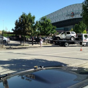 Apparently a dodge Durango committed suicide in front of my building.