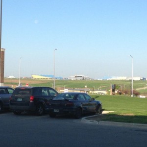 Iowa motor speedway. There's a Busch race today.