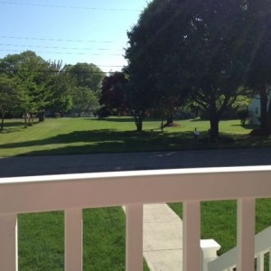Perfect morning for some coffee on the porch.