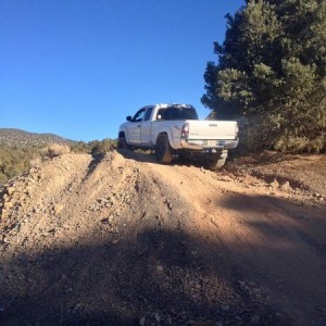 Over the first hill of the trail