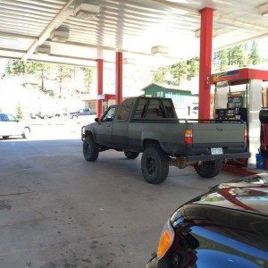 On our way to rock therapy, we talked to this guy at the gas station