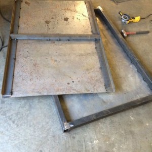Building a welding table out of reclaimed steel. Came up short though so I 
