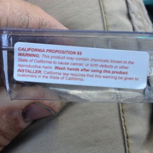 Have noticed this warning label when buying plumbing products lately. Only 