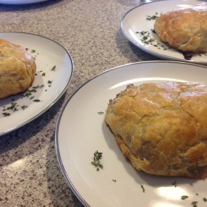 And beef Wellington with homemade mushroom pate.